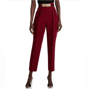 Ronny Kobo Collection Burgundy Cropped Pants